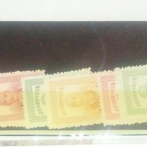 China Chang Kai shek set and block of 4;